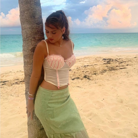 ✨WORLD OF MY OWN NYC✨Paisley Satin Ruffle Skirt - Picture 5 of 5